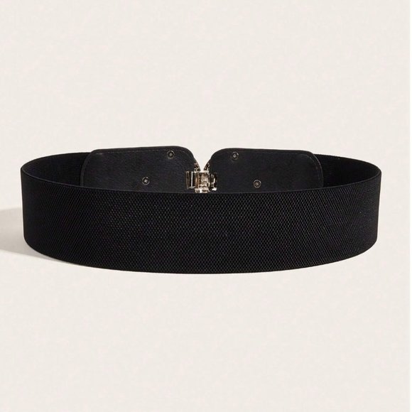 Silver/Black Rhinestone Stretch Belt - Picture 3 of 5